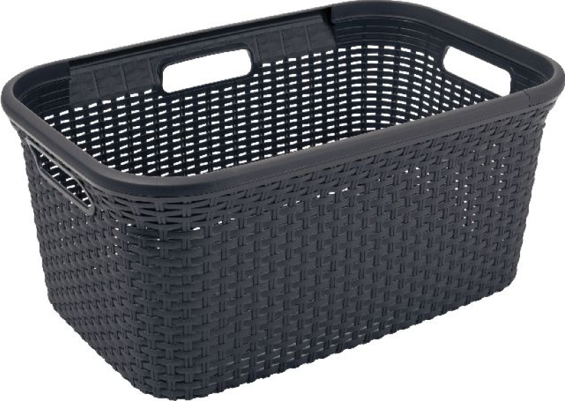 Curver style wasmand rotanstyle 45 liter antraciet 27x38x59cm