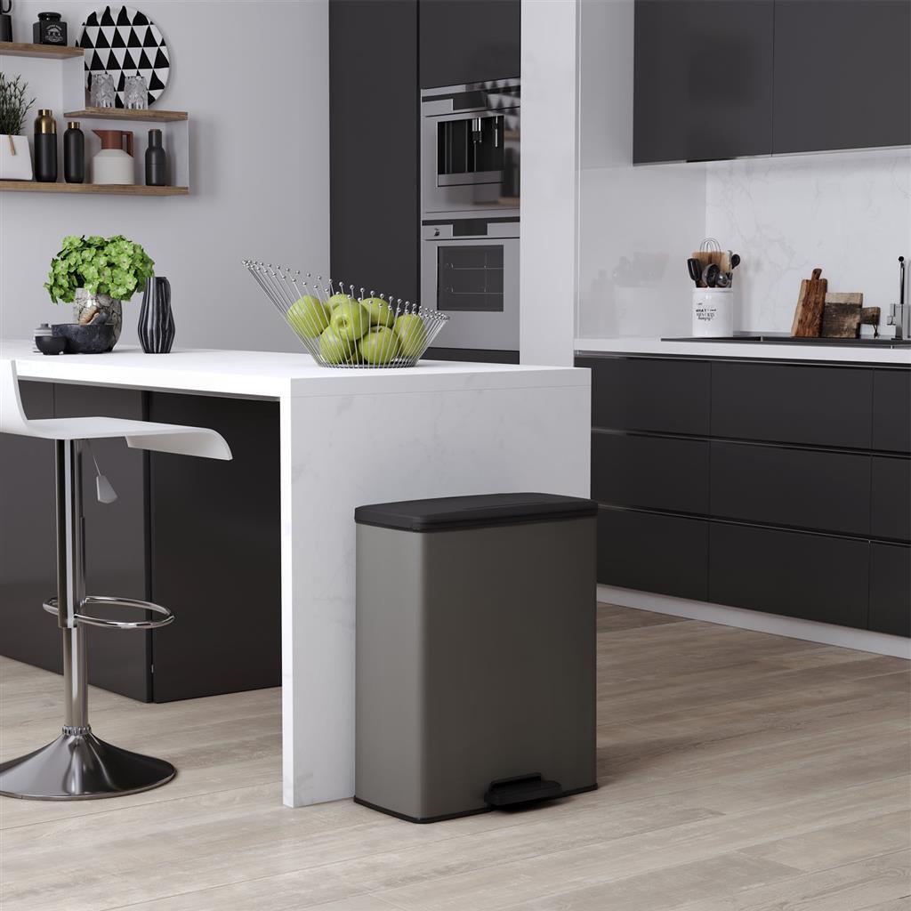 Curver decobin pedaalemmer 65l koelgrijs
