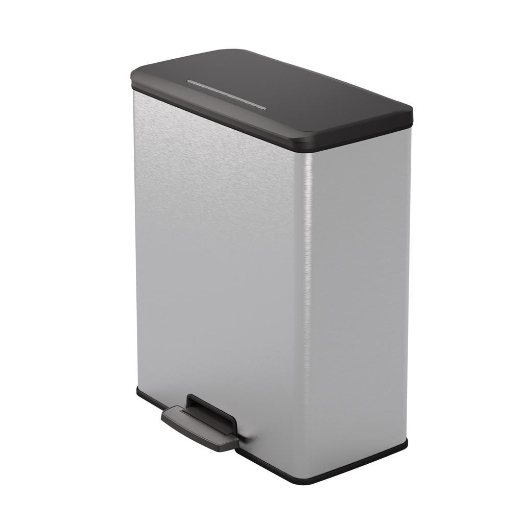Curver decobin pedaalemmer 65l zilver metallic
