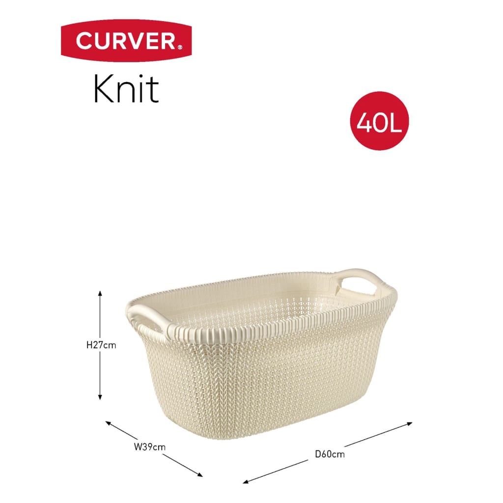 Curver Curver Wasmand Knit 40 L crèmewit