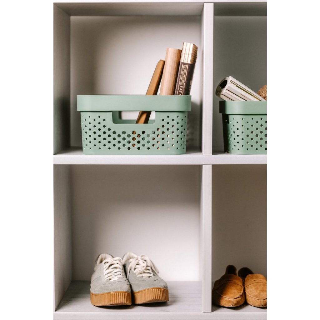 Curver oneindig dots opbergmand 11l groen