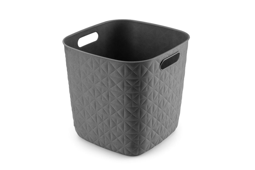 Curver softex opbergmand cube - 15l antraciet 28x28x27cm