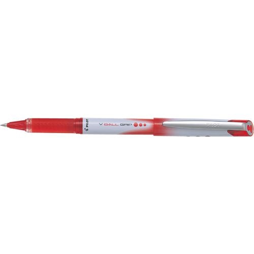 Rollerball pen pilot v-ball grip rood 0,3 mm