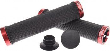 Poignées Ergotec Bilbao L+R=135mm noir rouge