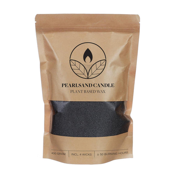 Ideas 4 seasons kaarsenzand pearlsand candle 400gr zwart