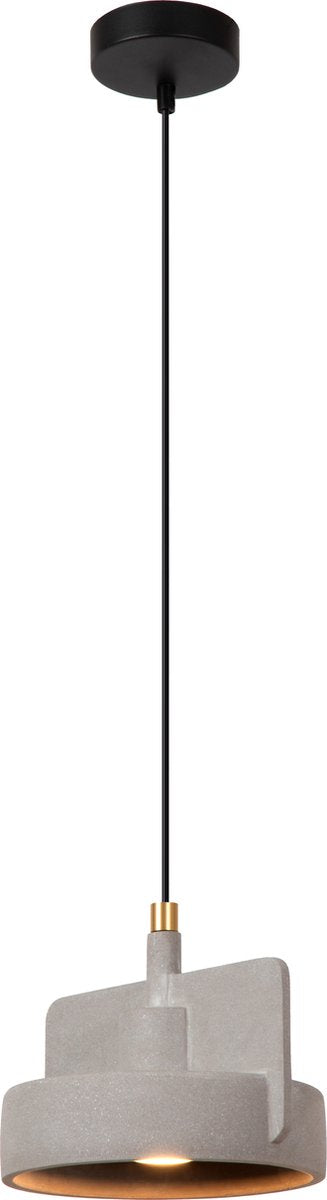 Lucide ninja - hanglamp - ø 20 cm - 1xe27 - grijs - japandi