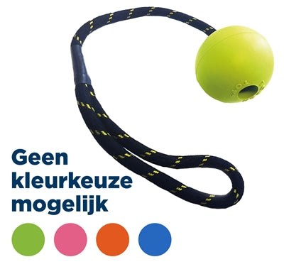 Happy pet stoer speelgoed drijver rubber bal touw assorti