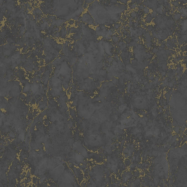 Dutch wallcoverings behang marble zwart en goud