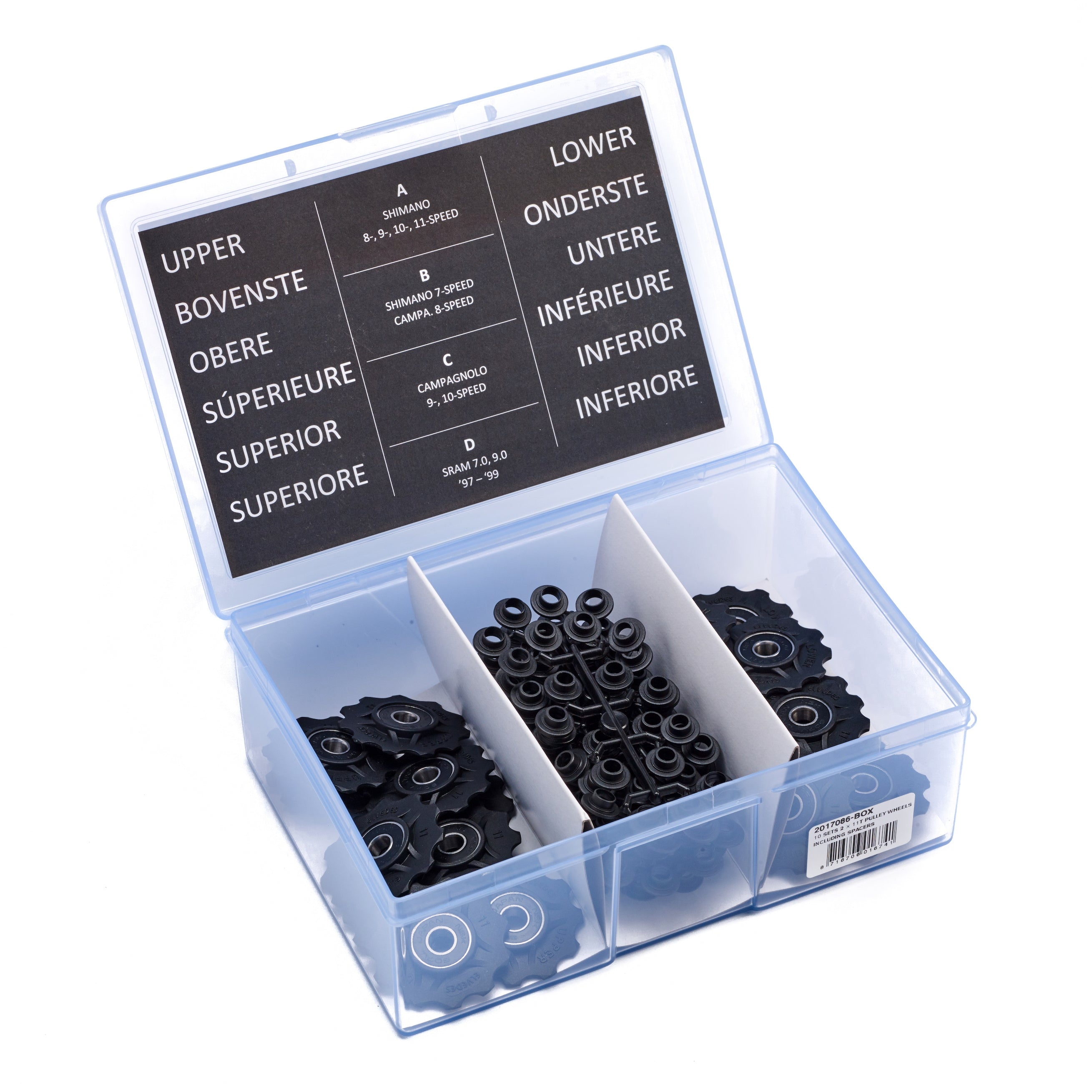 Jeu de roues de dérailleur Elvedes 11t 7-11v uni wp ds a 10