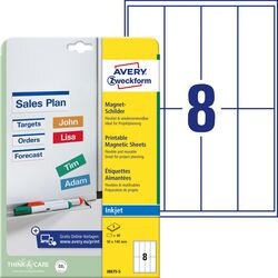 Magneetetiketten avery 140 x 50 mm wit