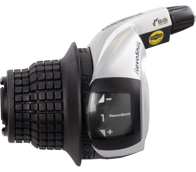 Levier de vitesse rotatif gauche 3 vitesses Shimano Tourney SL-RS45 - noir argent