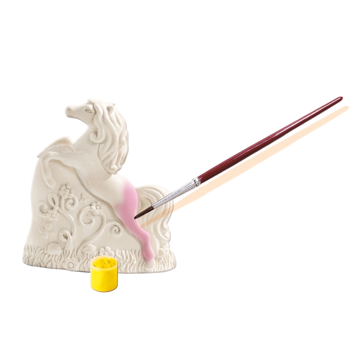 Ses paarden gieten en schilderen