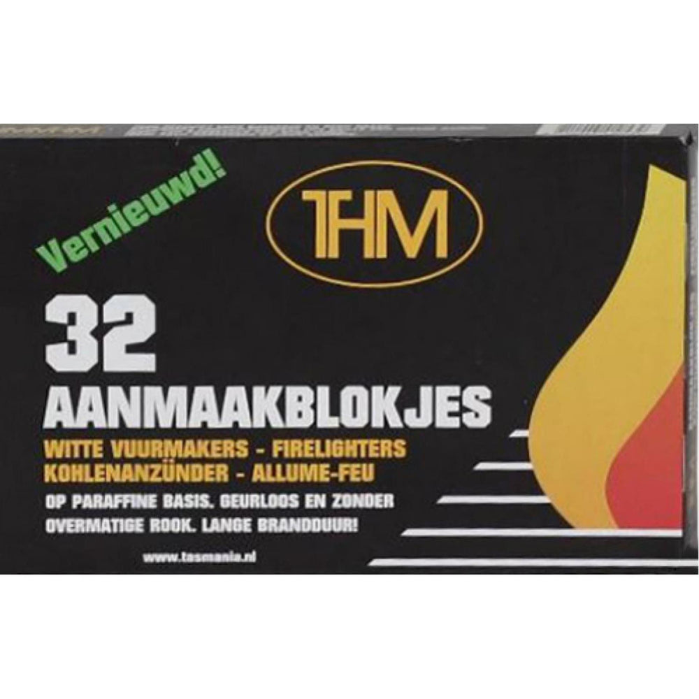 Thm aanmaakblokjes wit paraffine pak a 32st