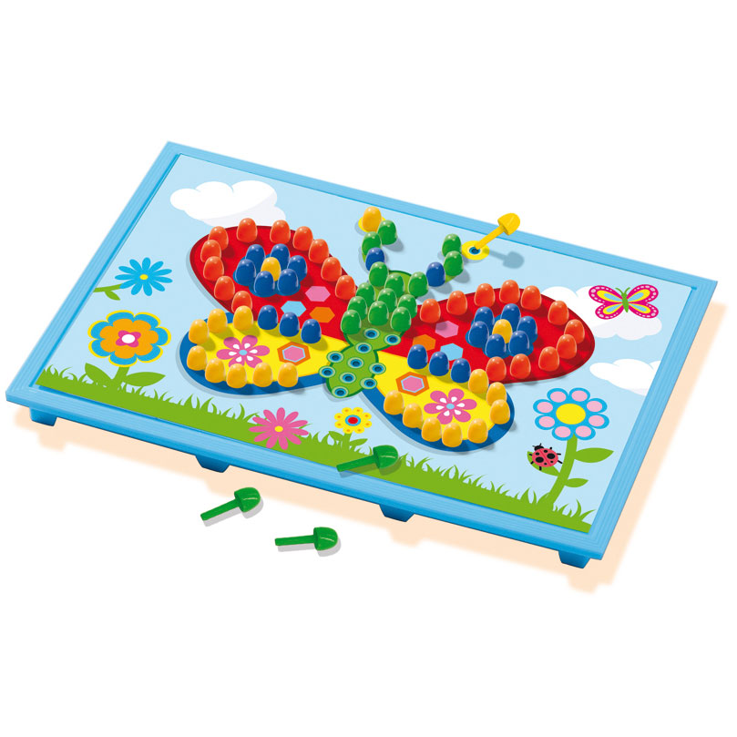 Ses mozaïekbord met kaarten