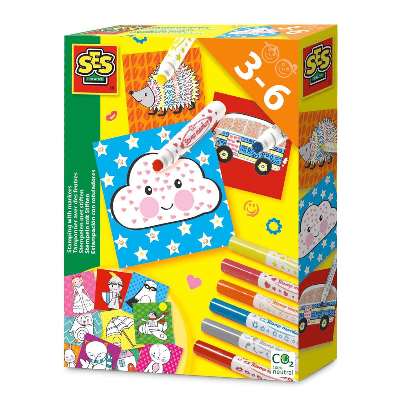 Ses stempelen met stiften