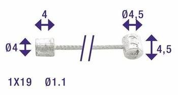 Elvedes Derailleurkabel 2,25m Nexus (6400)