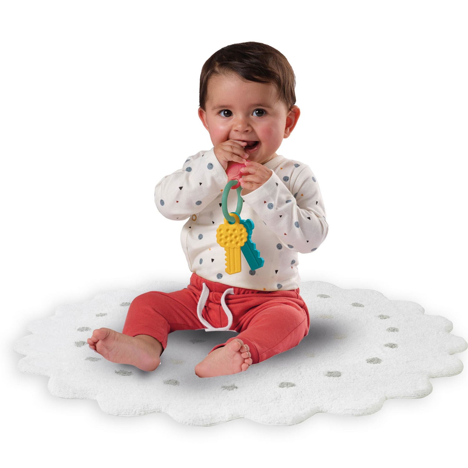 Deze kleine talenten bijtring voelen bijten sabbelen en spelen