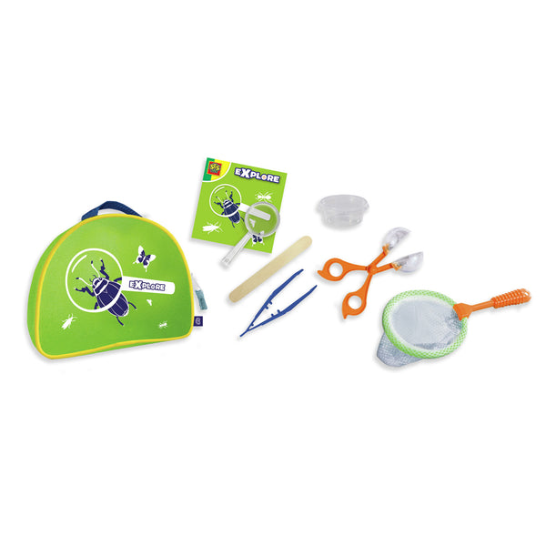 Ses creative - explore - insecten explorer - handige koffer met tang, vergrootglas, pincet, bakje en speurkaart – insecten speelgoed