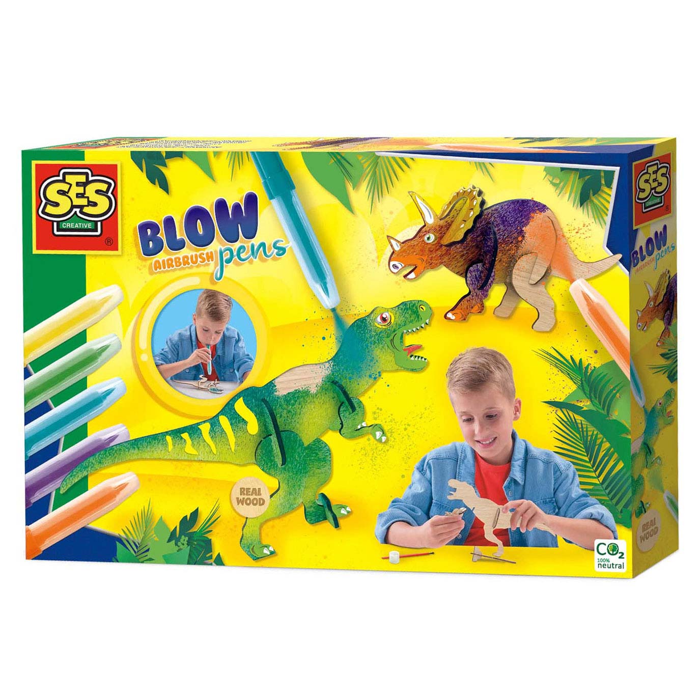 Ses creative ses blow airbrush blaaspennen dino's