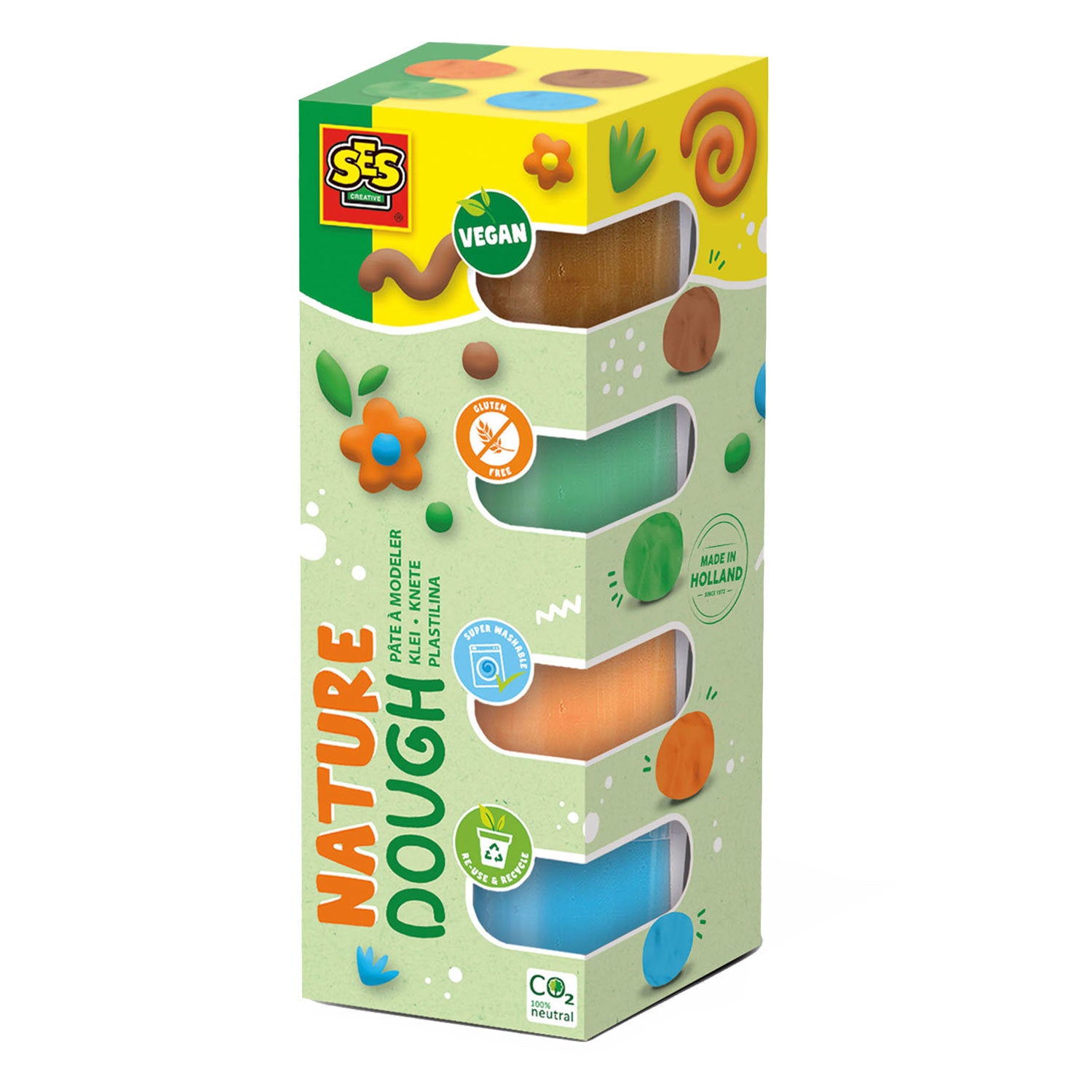 Ses creative ses feel good klei - nature (4x90gr)