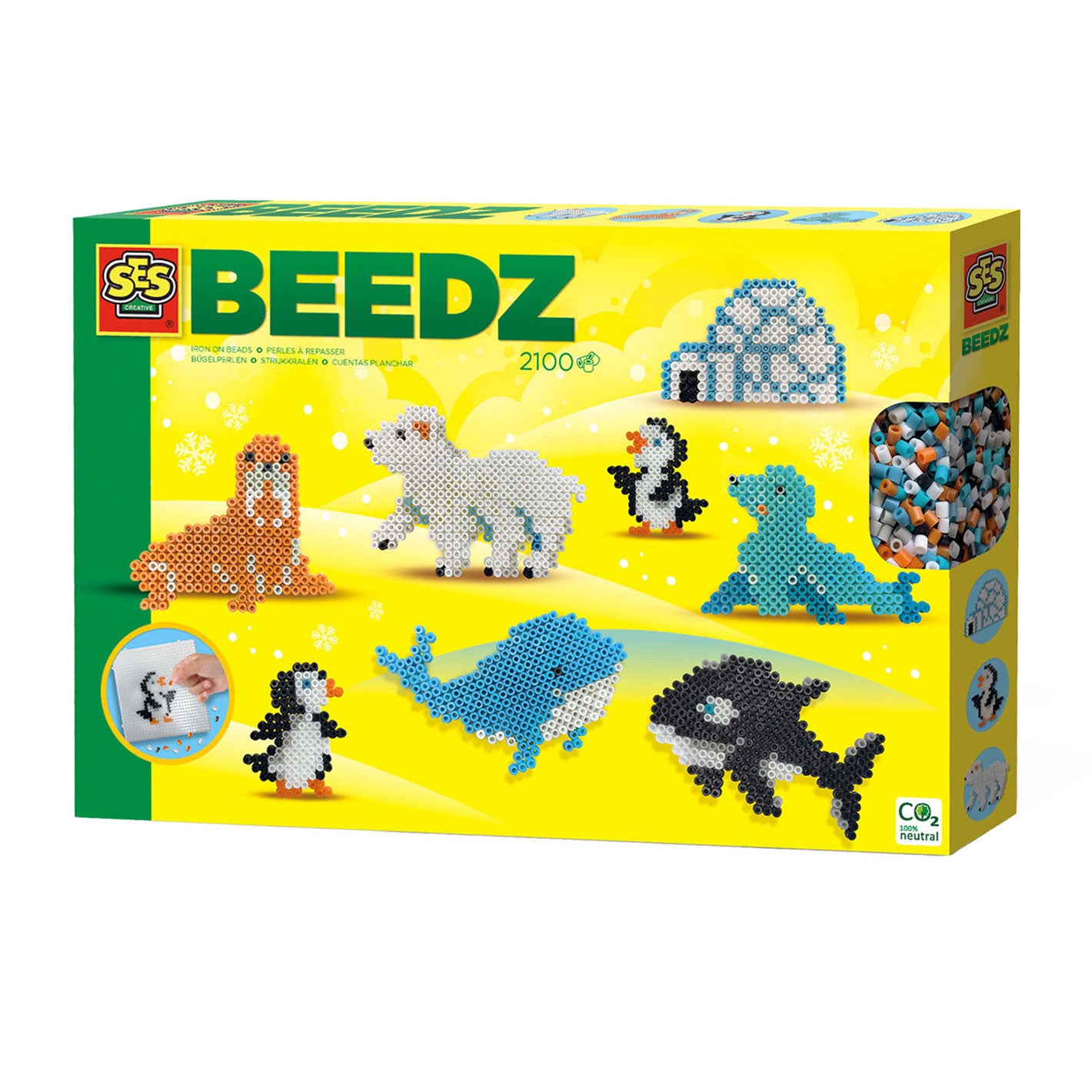 Ses strijkkralen - pool dieren