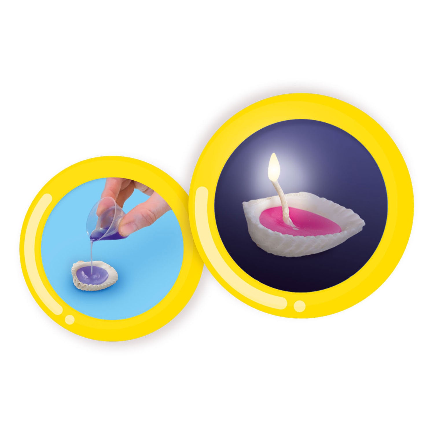 Ses schelp kaarsen - inspired by nature