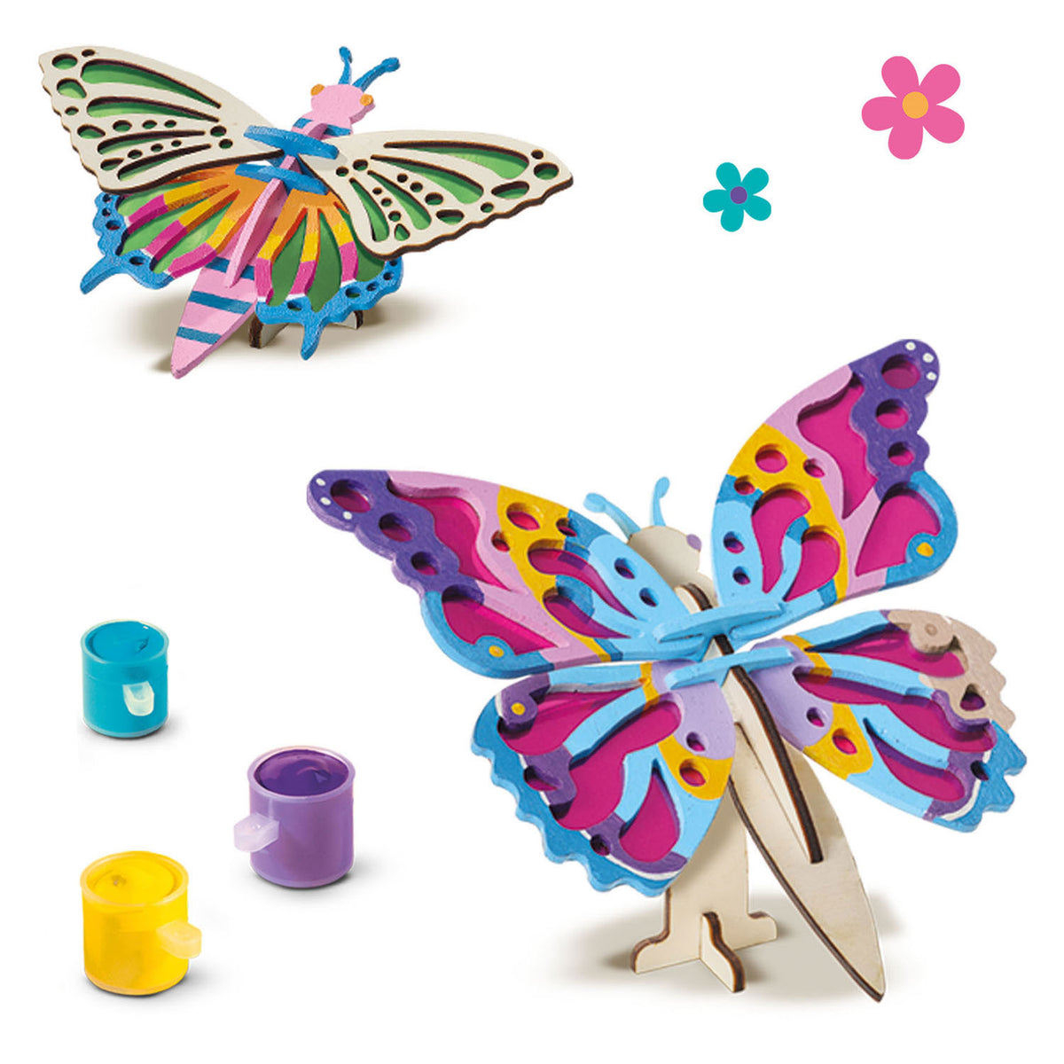 Ses houten vlinders versieren - inspired by nature
