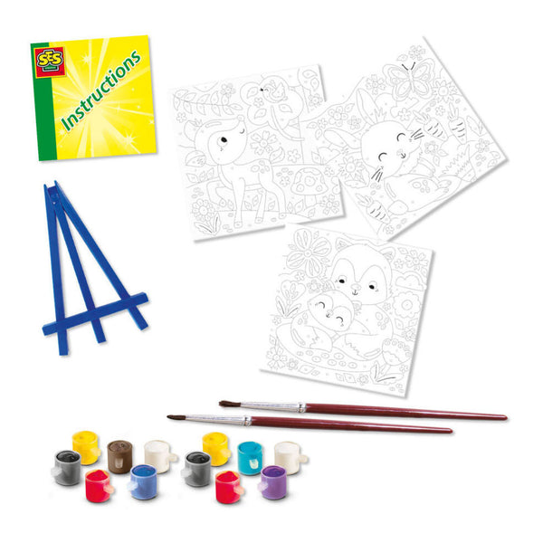 SES Paint by Number Canvas - Forest Animals