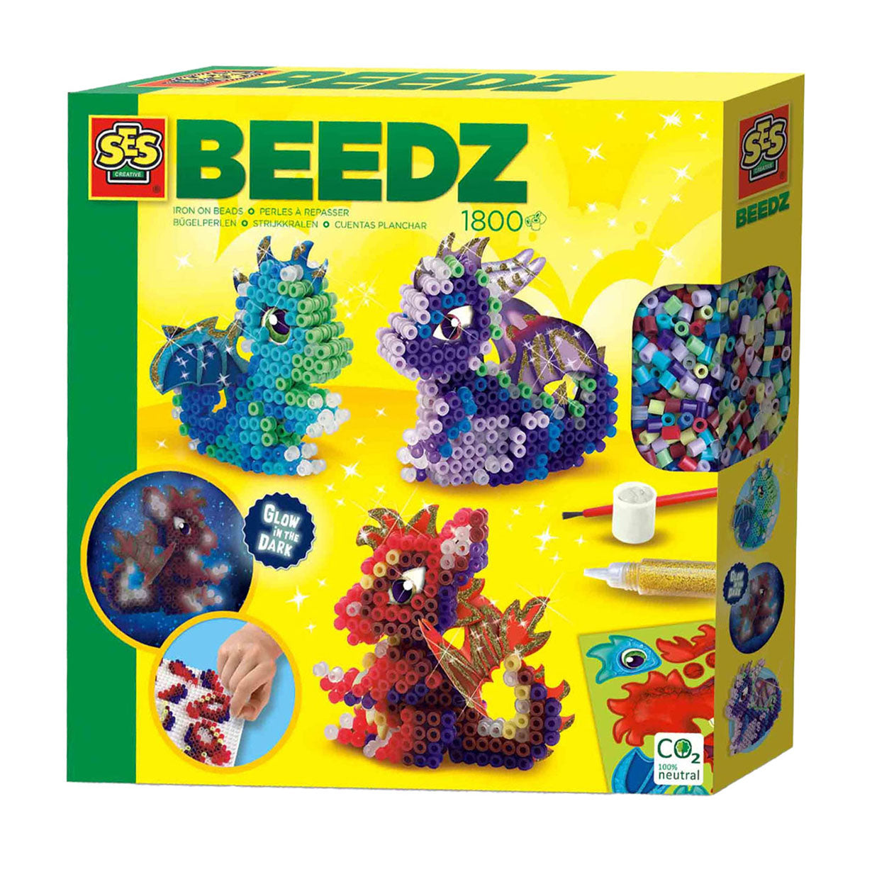 Ses strijkkralen - draken