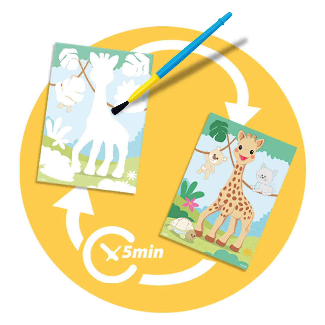 Ses mijn eerste sophie la girafe - kleuren met water