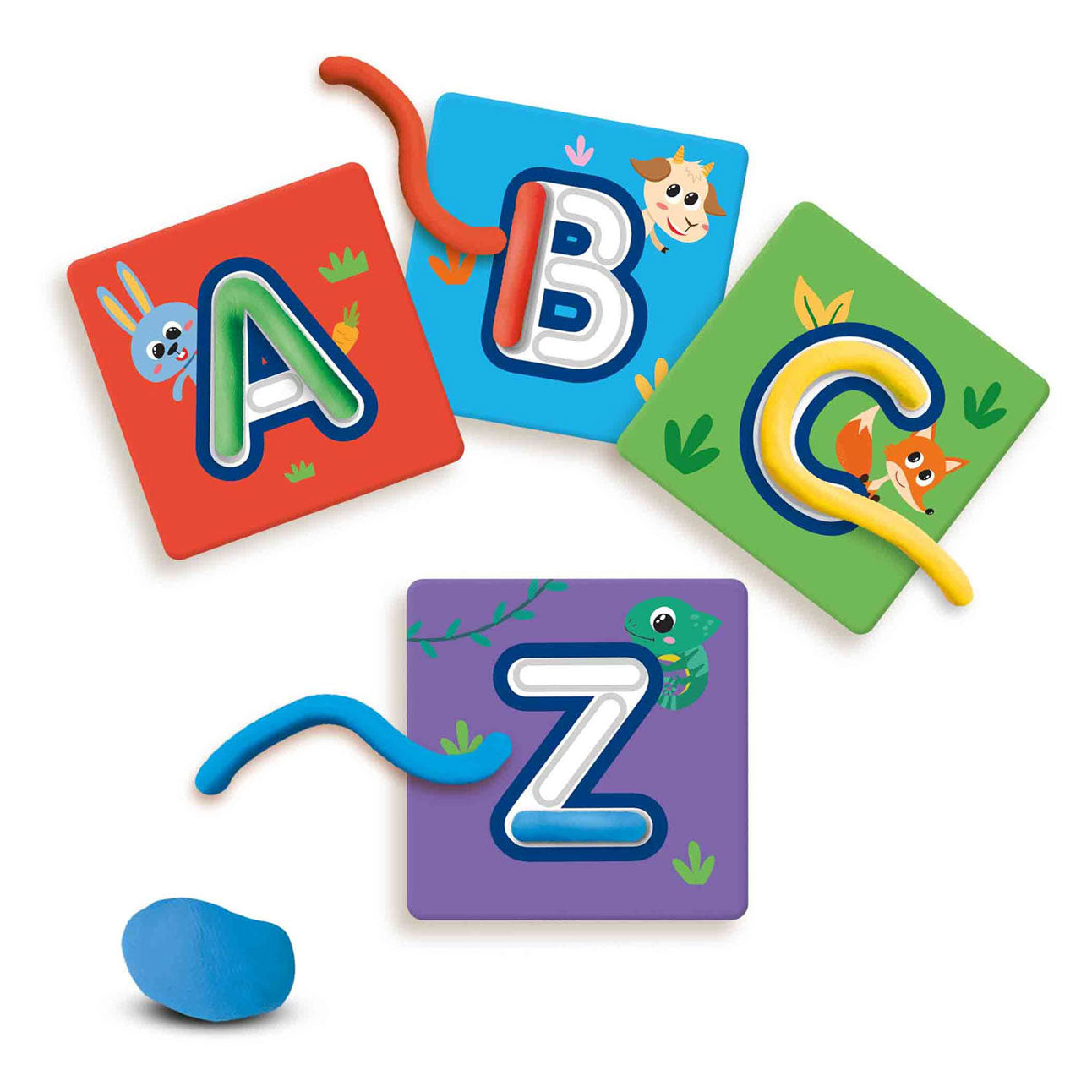 Ik leer het alfabet kleien