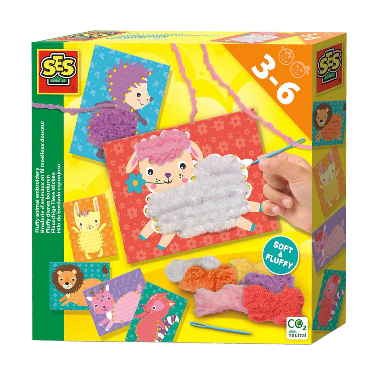 Ses creative ses fluffy dieren borduren
