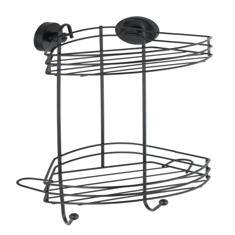 Wenko 1069607 - vacuum-loc hoekrek 2-laags zw. | 1 stuks