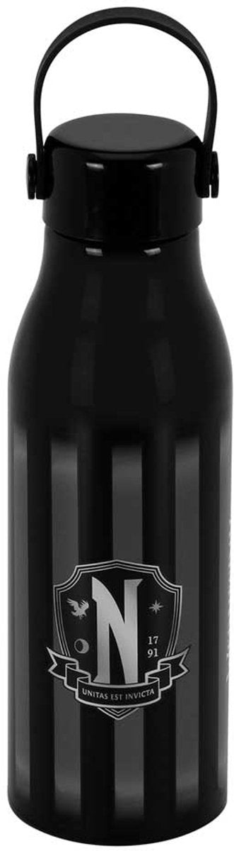 Karactermania - wednesday - drinkfles - waterfles - drinkbus - bidon - zwart