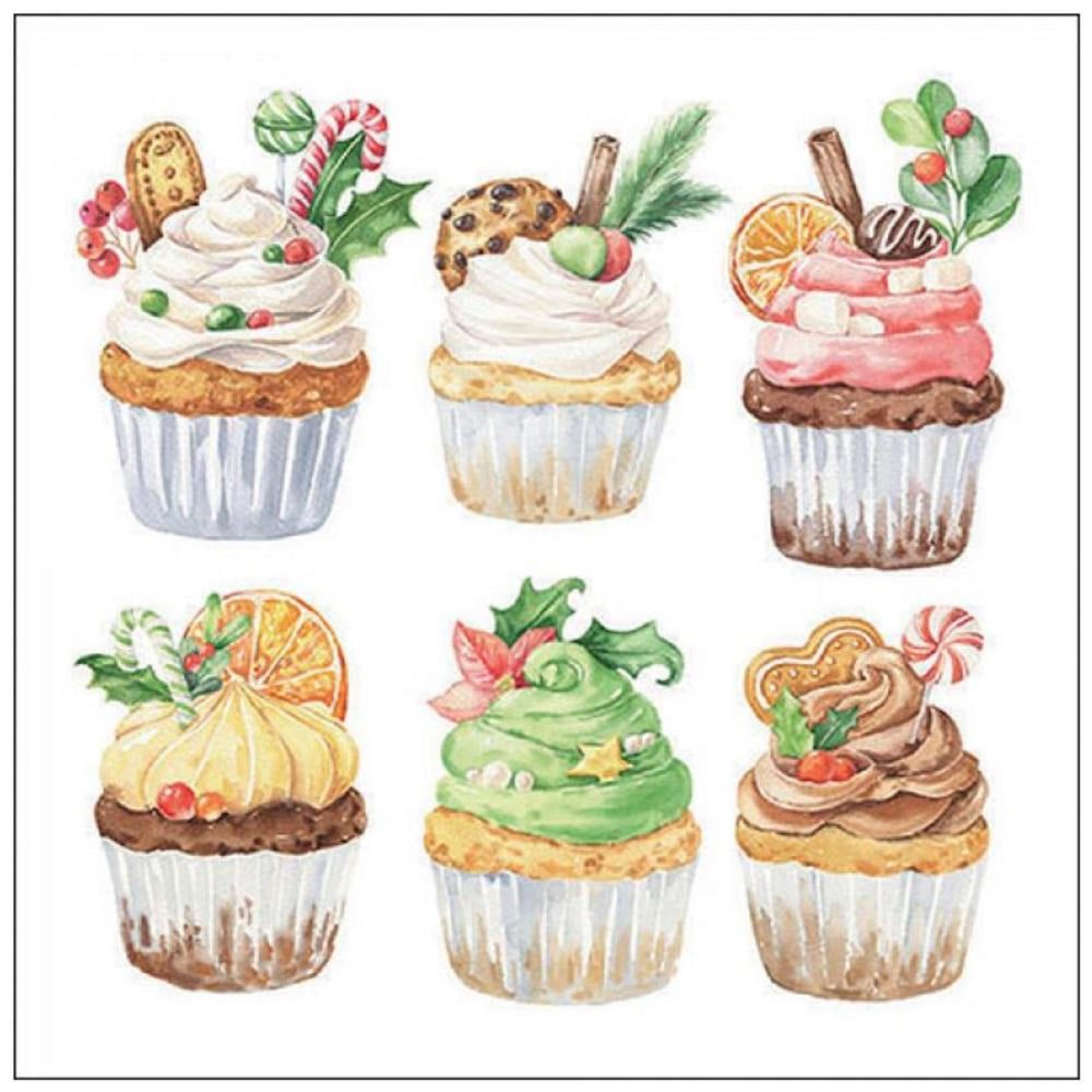 Ambiente servetten 33cm sweet christmas white fsc mix