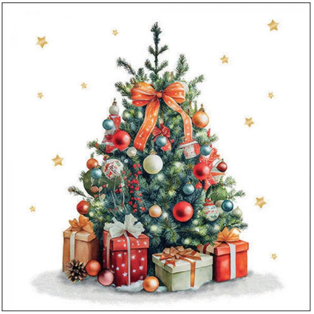 Ambiente servetten 25cm decorated christmas tree fsc mix