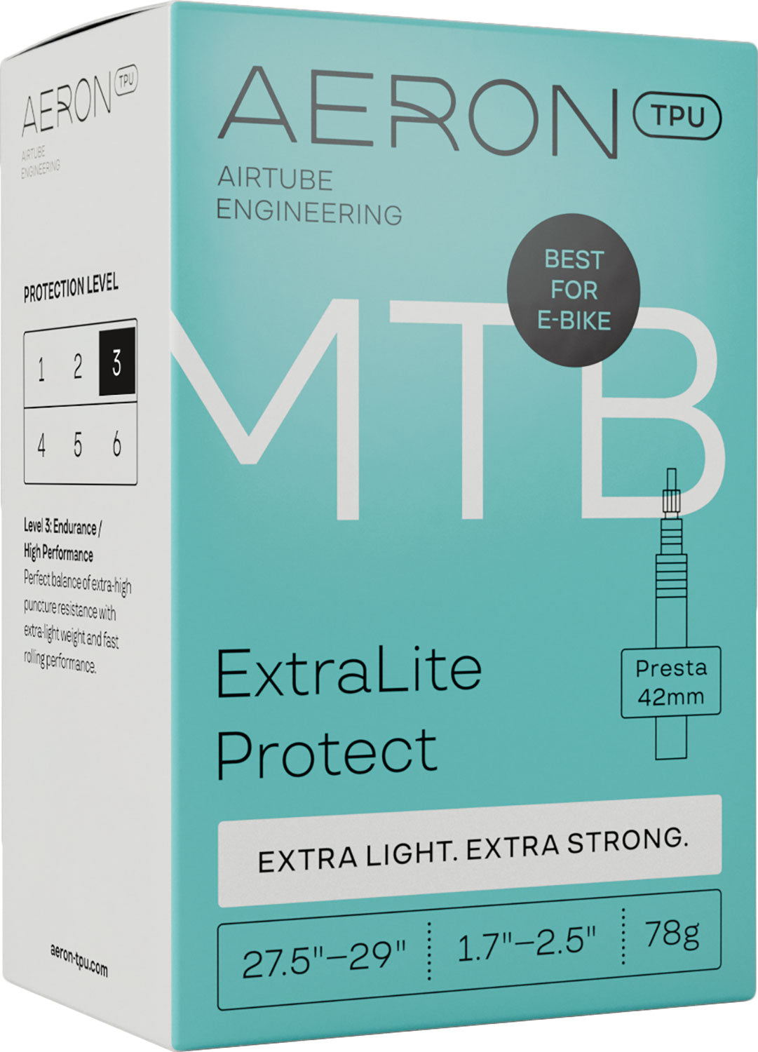 Aeron tpu aeron tpu mtb - extralite protect 1,7 -2,5 presta valve 42 27,5 - 29
