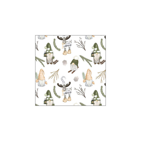 Ambiente servetten 33cm forest gnomes white fsc mix