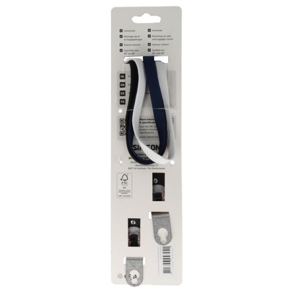 Simson triobinder 60cm - zwart blauw wit