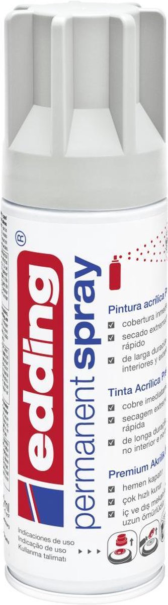 Edding 5200 permanent spray premium acrylverf lichtgrijs mat ral 7035