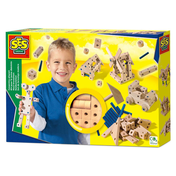 Ses houten knutselset