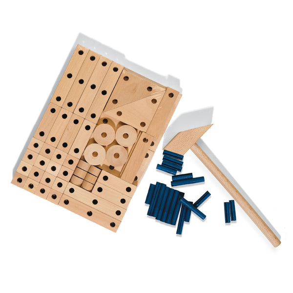 Ses houten knutselset