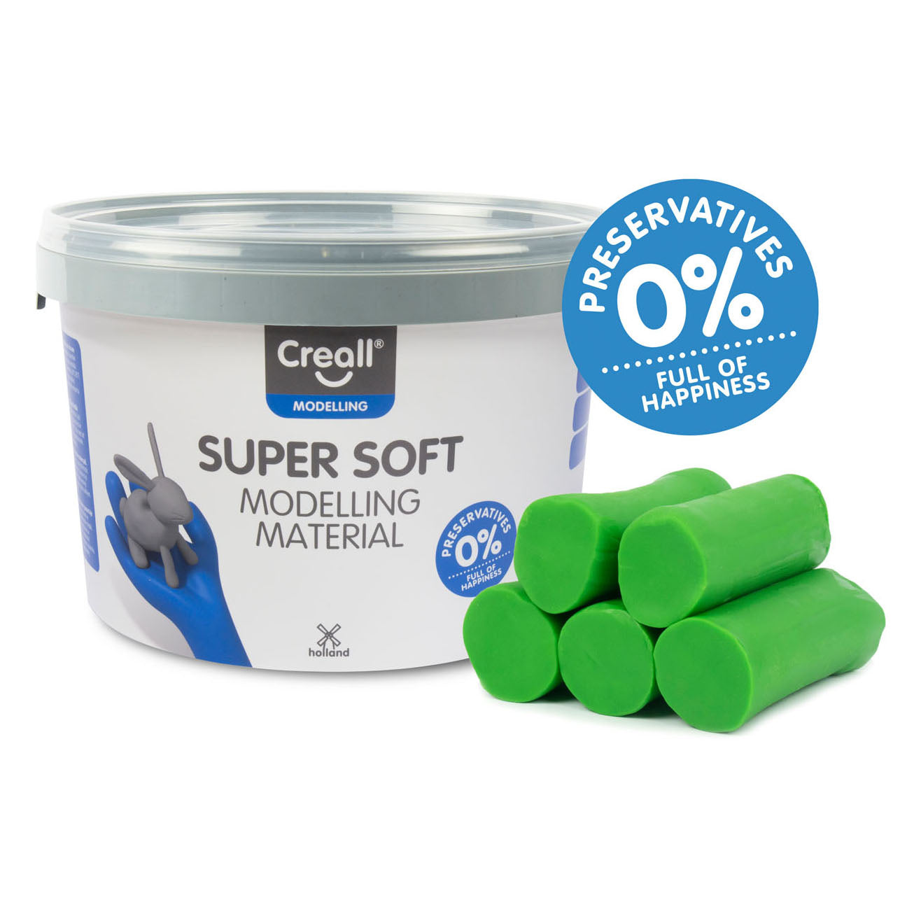 Creall supersoft klei groen, 1750gr.