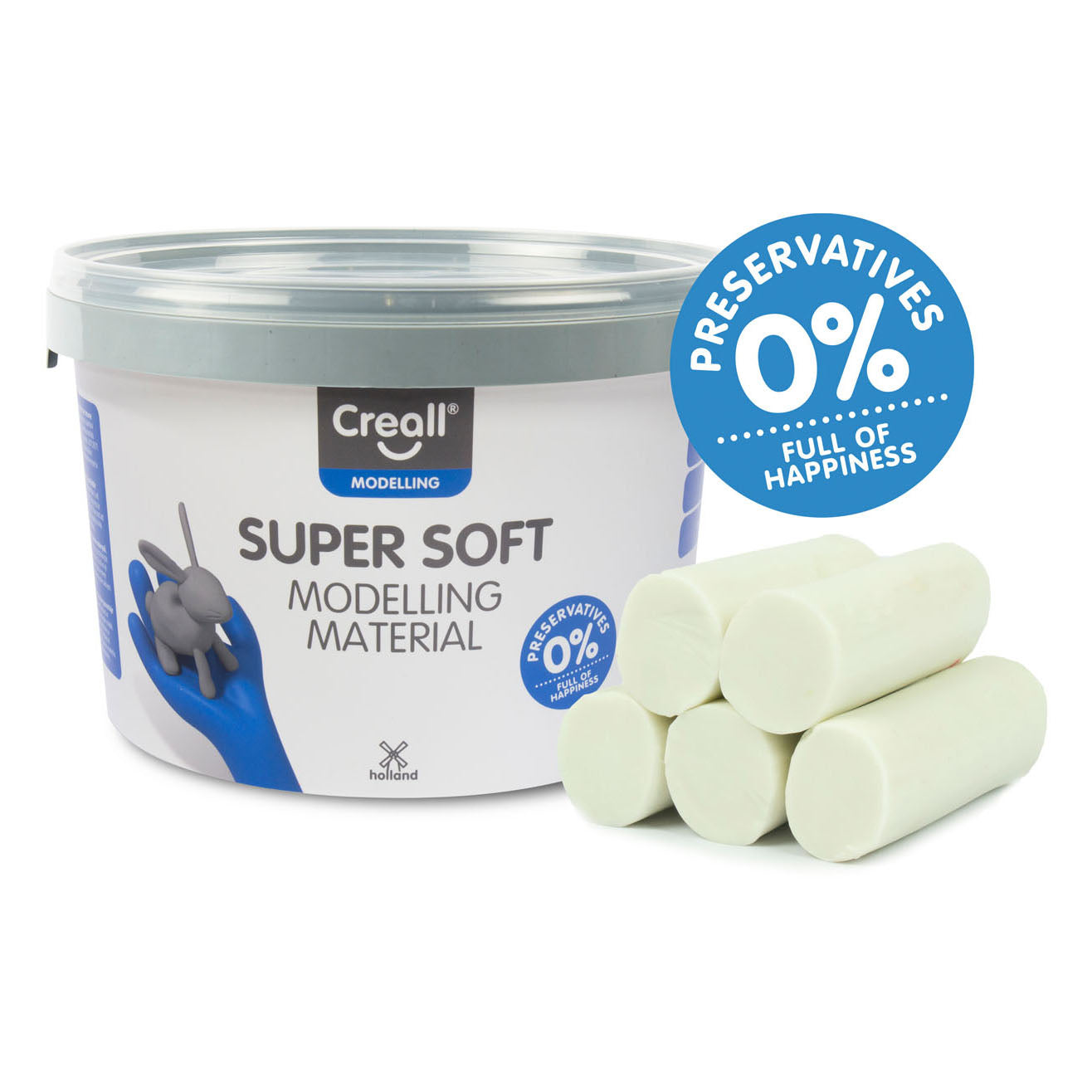 Creall Supersoft modelling clay white, 1750g.