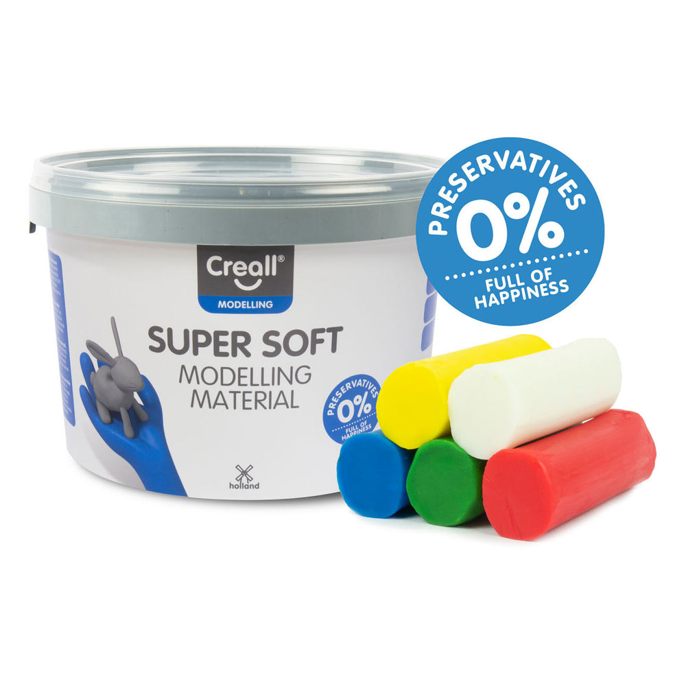 Creall supersoft klei - 5 kleuren klei - 1750gr.