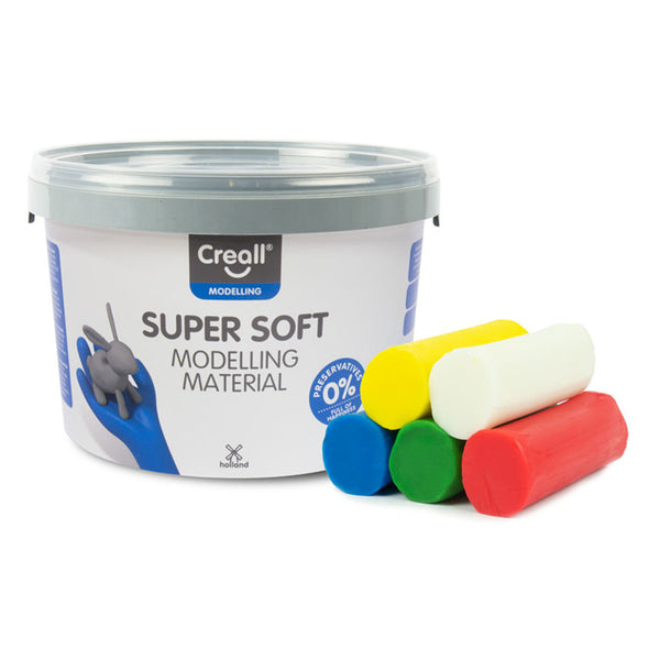 Creall supersoft klei - 5 kleuren klei - 1750gr.