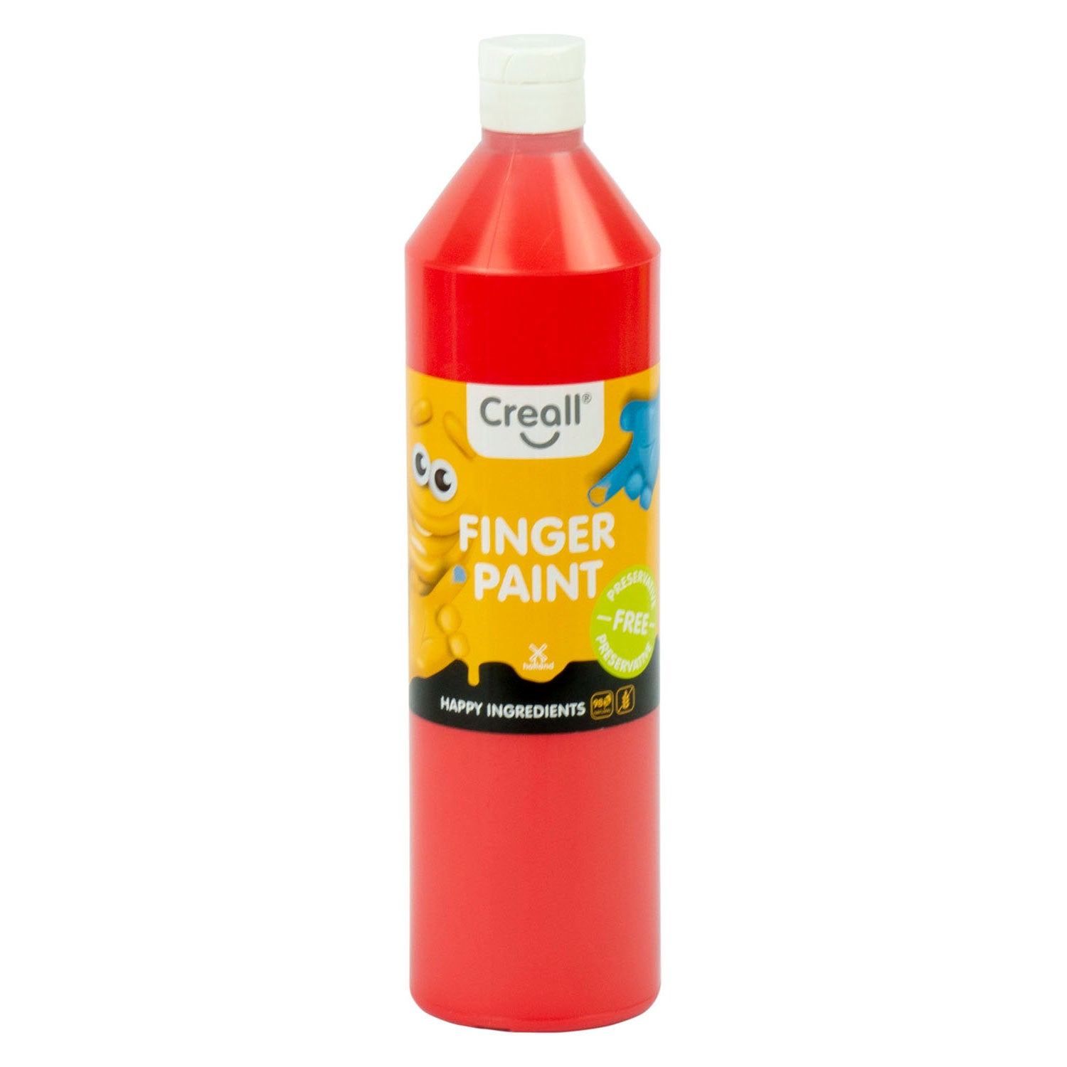 Creall preservative-free finger paint red, 750ml