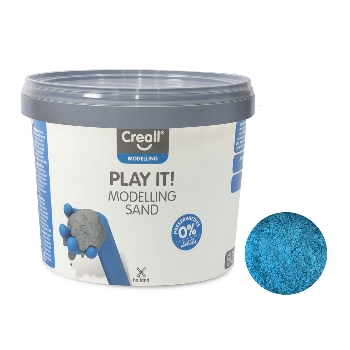 Creall play it modelling sand blue, 750gr.