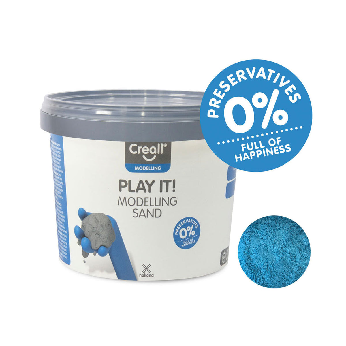 Creall play it modelling sand blue, 750gr.