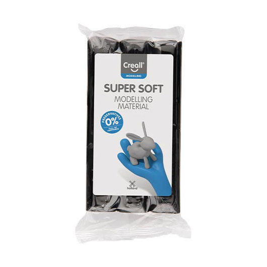 Creall supersoft klei conserveringsvrij zwart - 500gr.